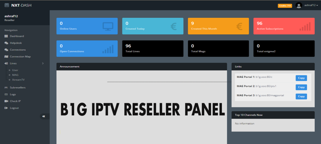 b1g iptv reseller panel